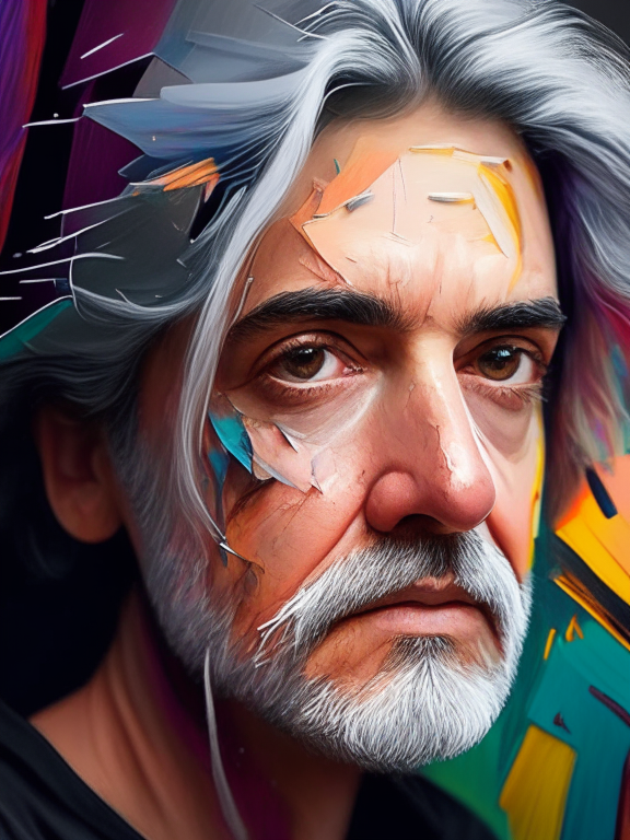 create a portrait hyper detailed in contemporary art painting style, 4k