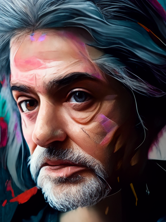 create a portrait hyper detailed in contemporary art painting style, 4k
