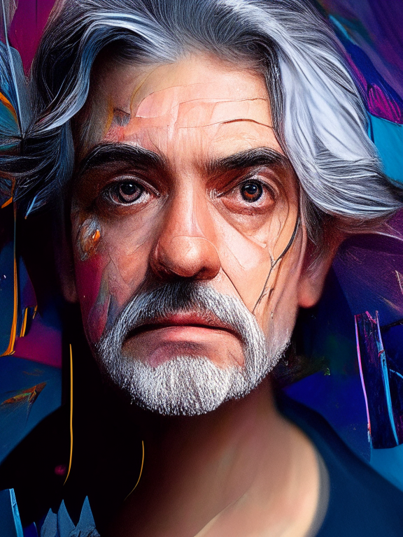 create a portrait hyper detailed in contemporary art painting style, 4k