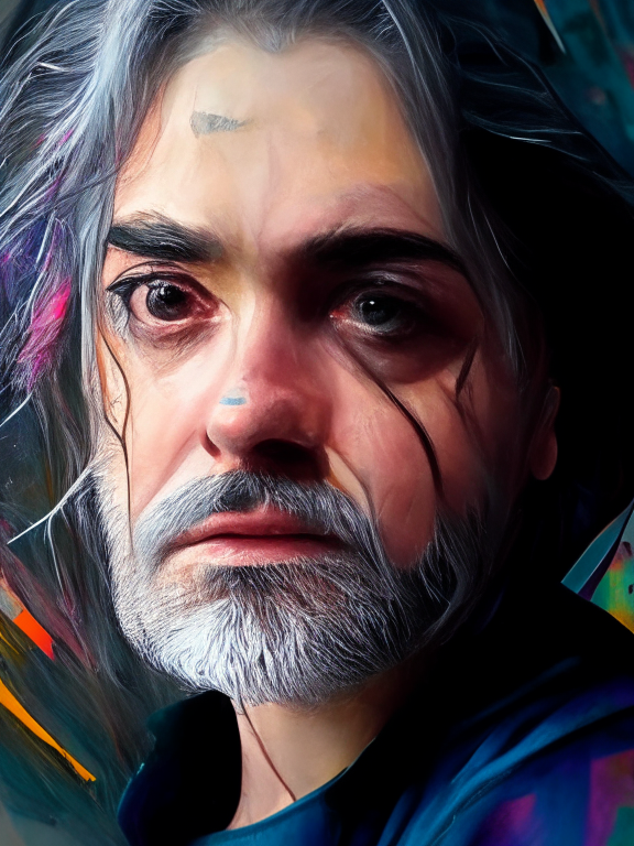 create a portrait hyper detailed in contemporary art painting style, 4k