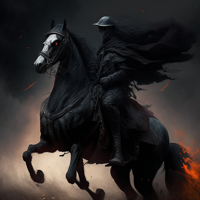 The rider and the horse bexmalho of apocalypse