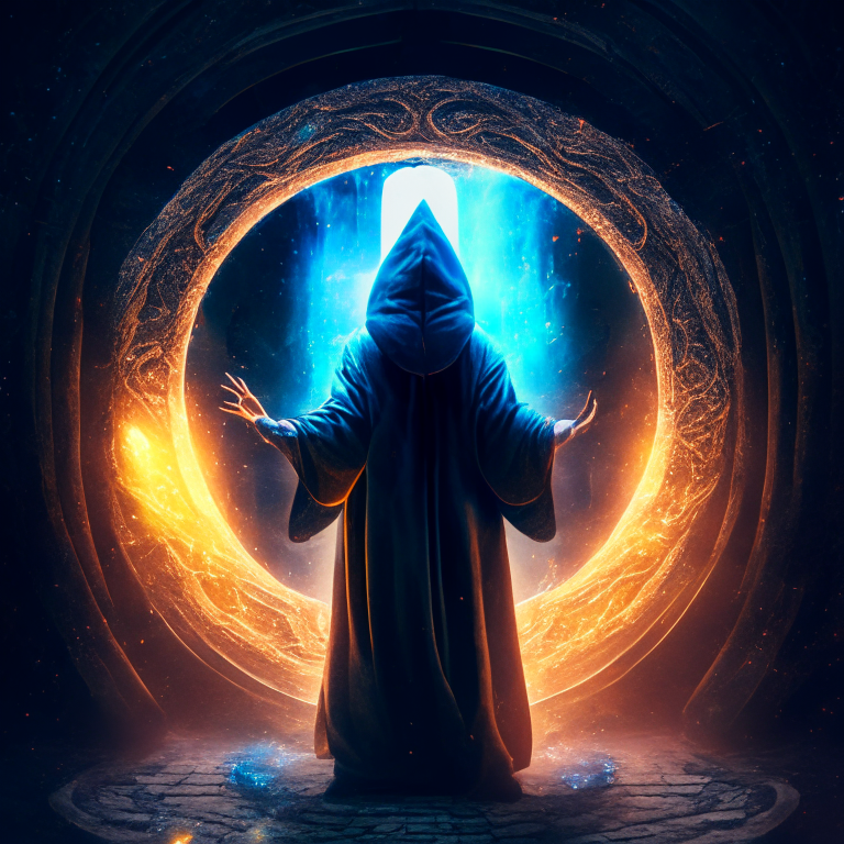 hooded master sorcerer opening... | Image by Maxym | Genmo