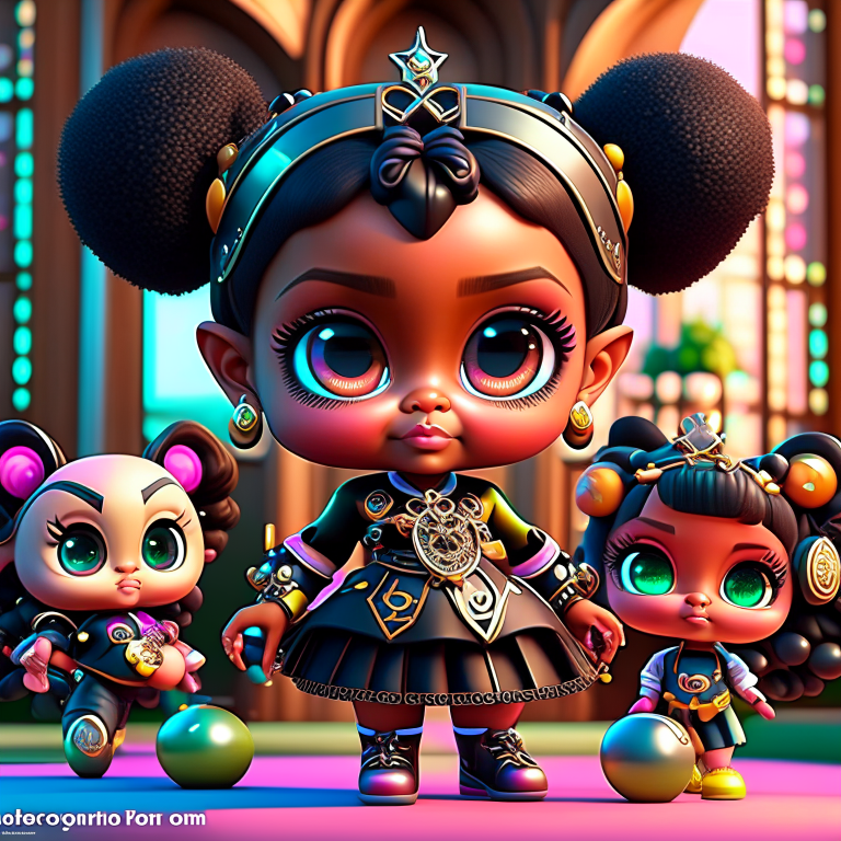 “Cute and adorablle cartoon D&d black Powerpuff Girls, school background, Hyperrealistic Face, fantasy, dreamlike, surrealism, whimsical, super cute, trending on artstation, intricate details, highly detailed”. undefined”