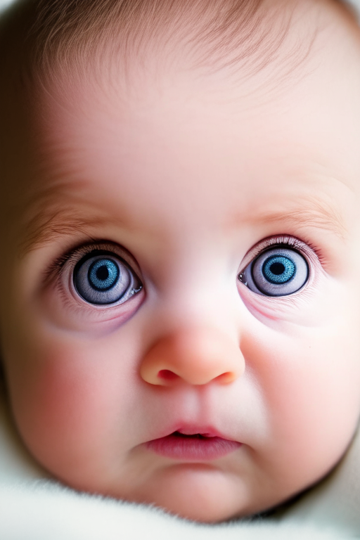 Beautiful little baby looking at the camera