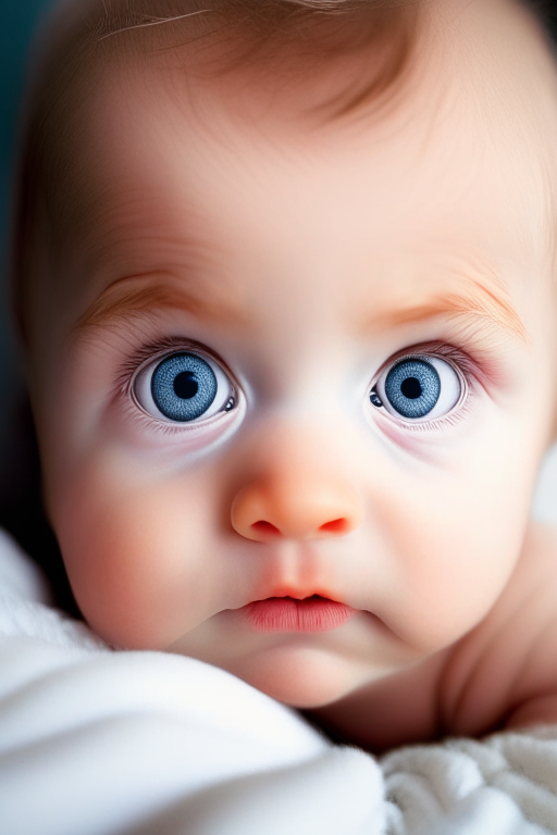 Beautiful little baby looking at the camera