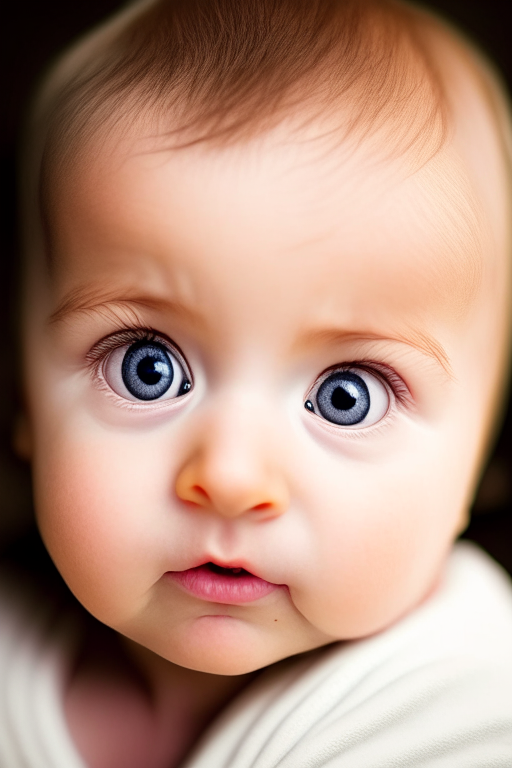 Beautiful little baby looking at the camera