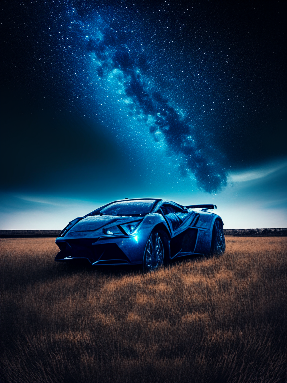 make the subject on a dirty field and starry sky on background
