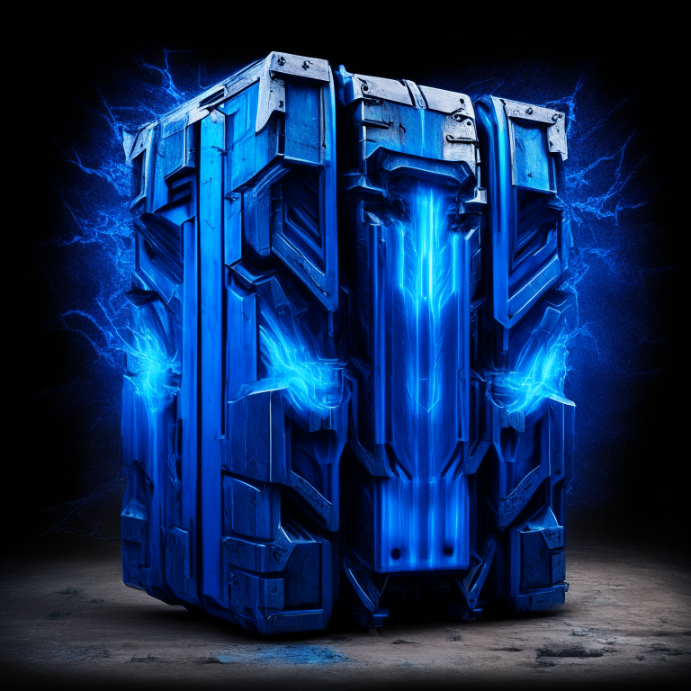 Last generation transformer in electric blue, shine stain 