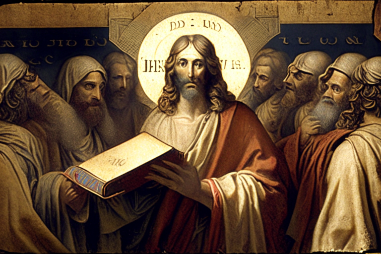 Jesus opens the book of the seven seals