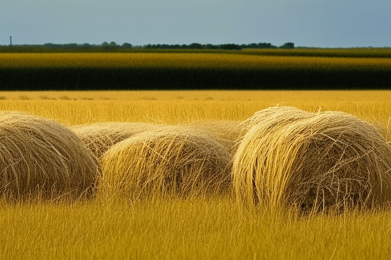 an image of hay in a field