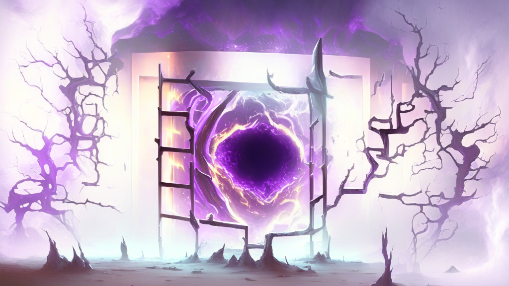 nether portal glowing purple