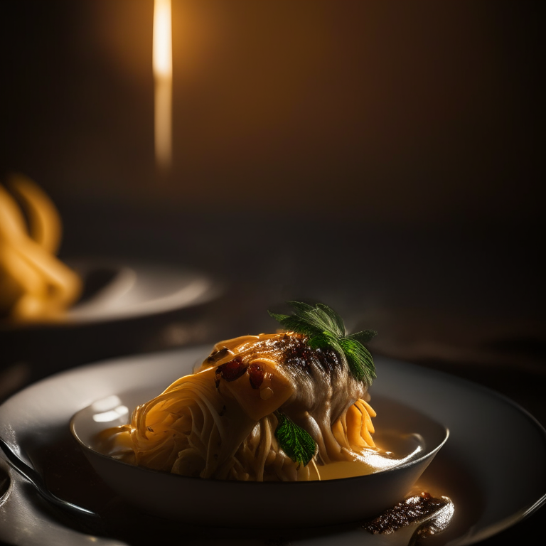 a close up photo of a delicious meal, shot with studio lighting, soft warm glow, shallow depth of field