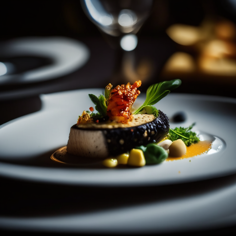 a photo of a plate of food, shot with a telephoto lens, sharp focus, high resolution