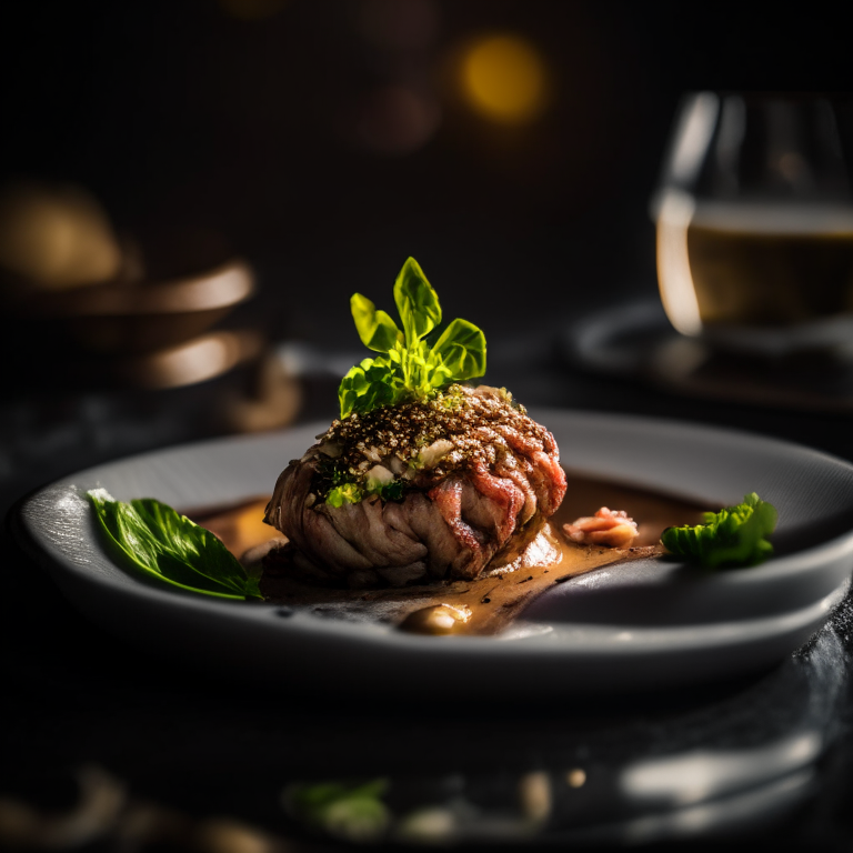 a macro photo of a delicious meal, shot with studio lighting, shallow depth of field