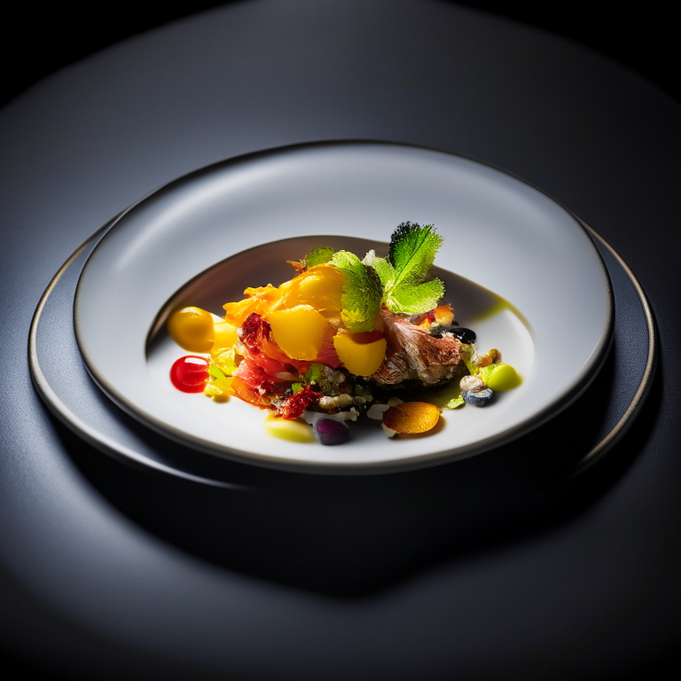 a close up photo of food on a plate, filling 2/3 of the frame shot with bright, clear studio lighting