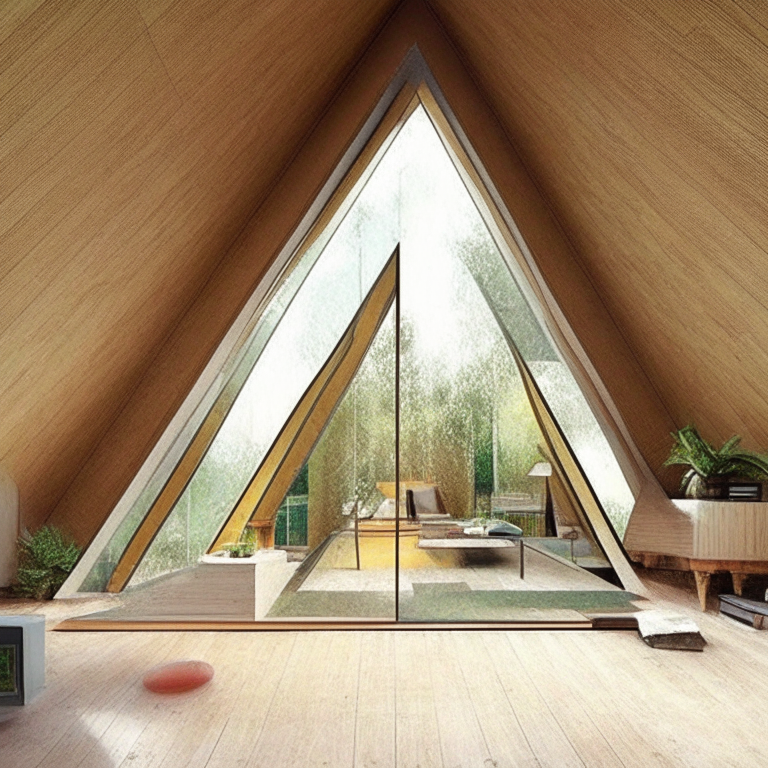 A 2500 square foot house inspired by the architectural style of the pyramid in image 6