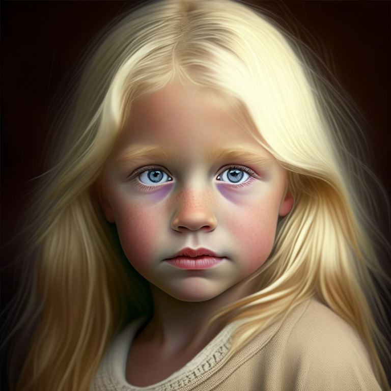 a 5 year old blond girl