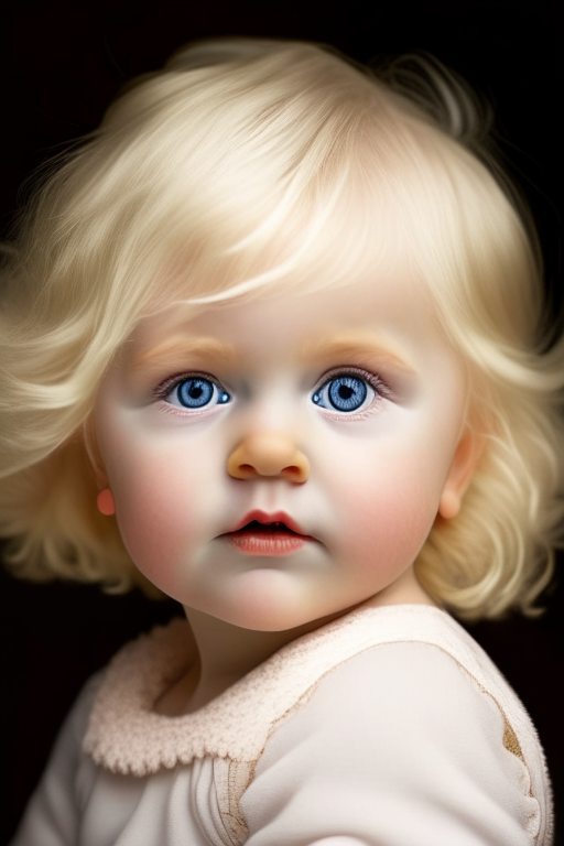 A one year old blond baby girl