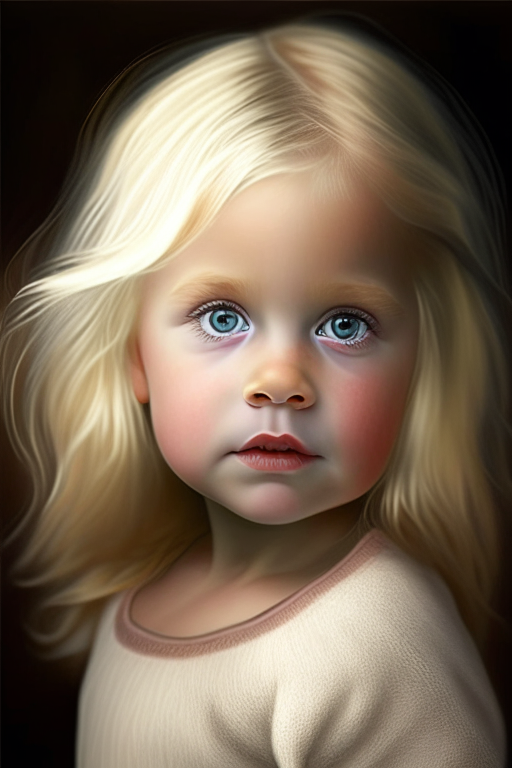 A 4 year old blonde baby girl 