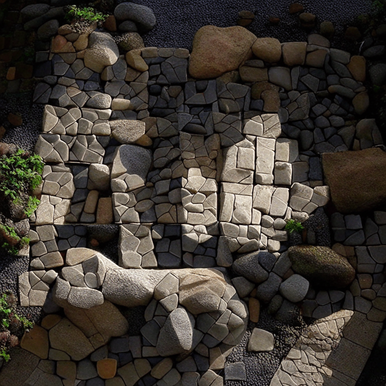 Arranging the stone blocks in a more even and orderly pattern