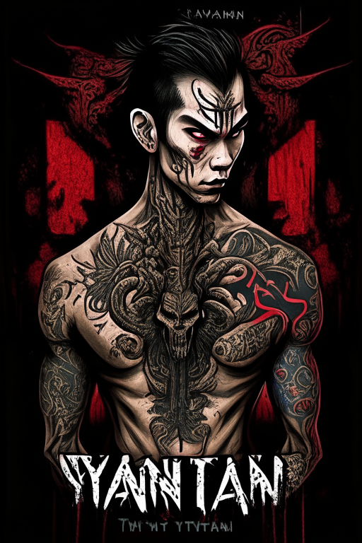Generate a Thai say yant tattoo artwork using Todd McFarlane's artwork style 