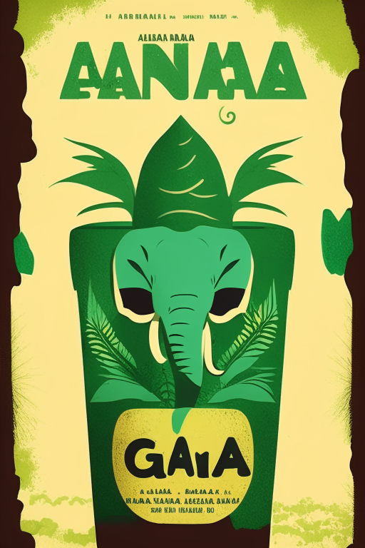 Generate a Thai style poster for a Ganja Cup using Andy Warhol's style of a modern ganja cultured Thailand as the background with an happy elephant at the front with ganja plants. 