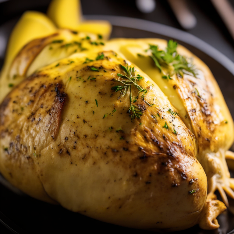 Oven-Baked Lemon Herb Chicken filling most of the frame, taken with bright, clear studio lighting and razor-sharp focus so the chicken is completely in focus with no blurry areas