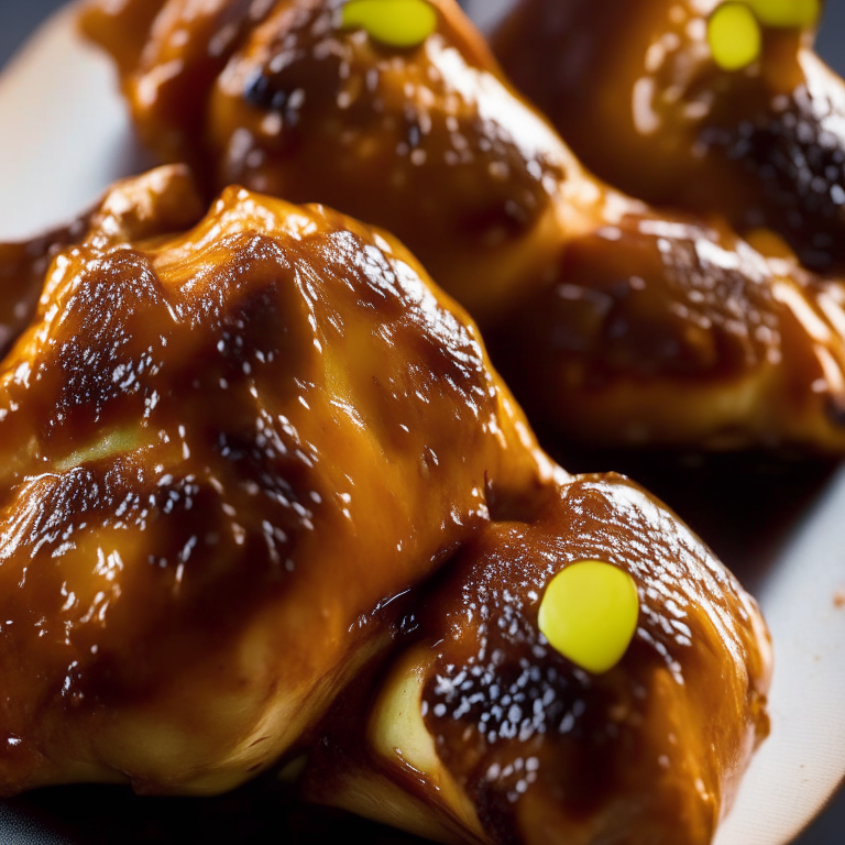 Oven-Roasted Teriyaki Chicken Thighs filling most of the frame, taken with bright, clear studio lighting and razor-sharp focus so the chicken thighs are completely in focus with no blurry areas