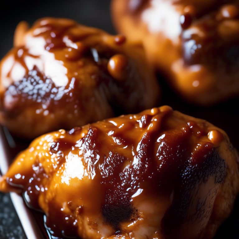 Oven-Roasted Teriyaki Chicken Thighs filling most of the frame, taken with bright, clear studio lighting and razor-sharp focus so the chicken thighs are completely in focus with no blurry areas