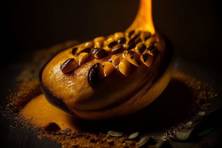 Oven-Roasted Butternut Squash with Maple Glaze filling most of the frame, lit by bright studio lighting from the left, focused manually for perfect sharpness from skin to seeds