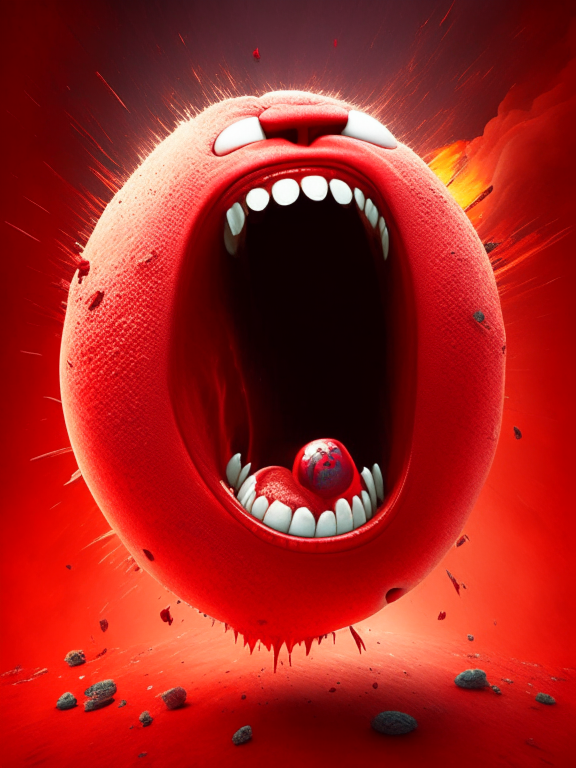 Anger the red character of Inside Out    swallowing a planet, Pixar