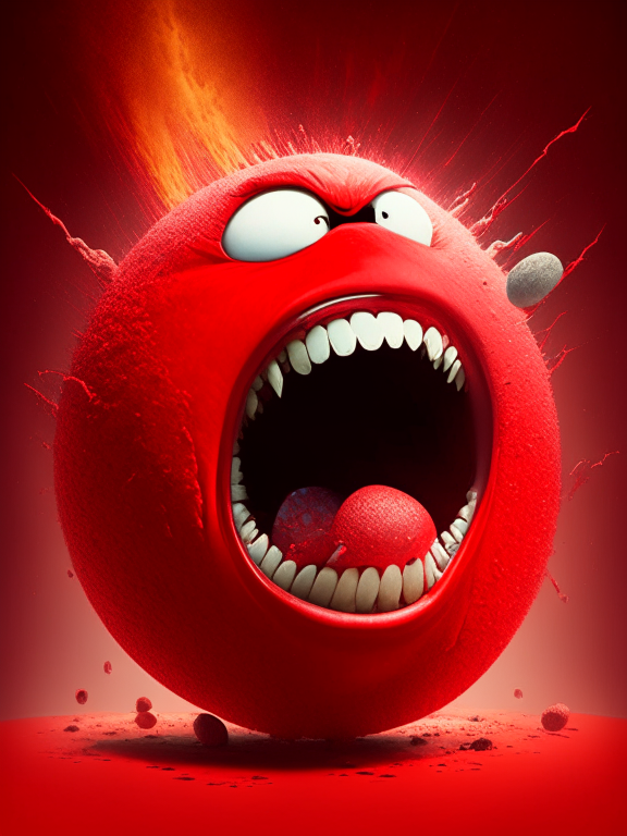 Anger the red character of Inside Out    swallowing a planet, Pixar