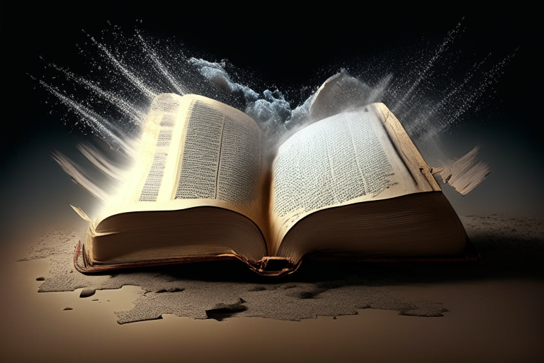 The Holy Bible Moving the Pages