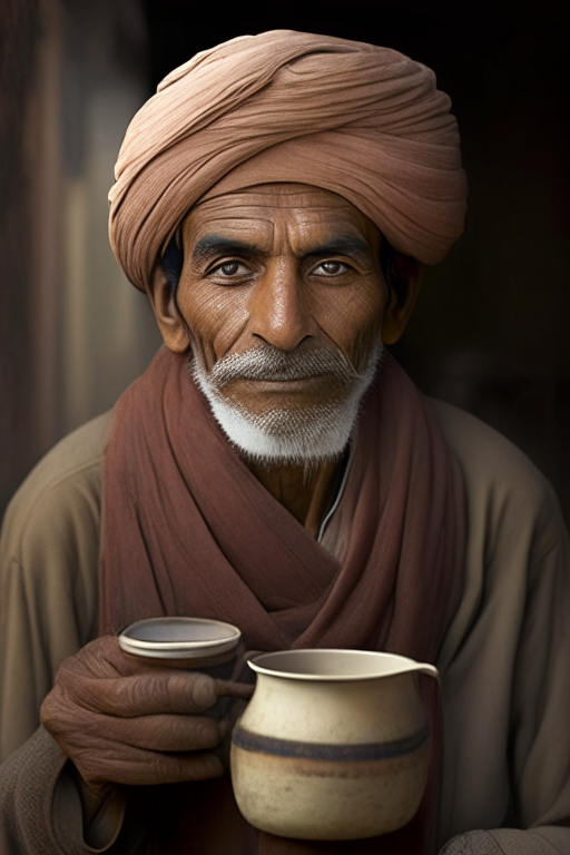 A man with chai