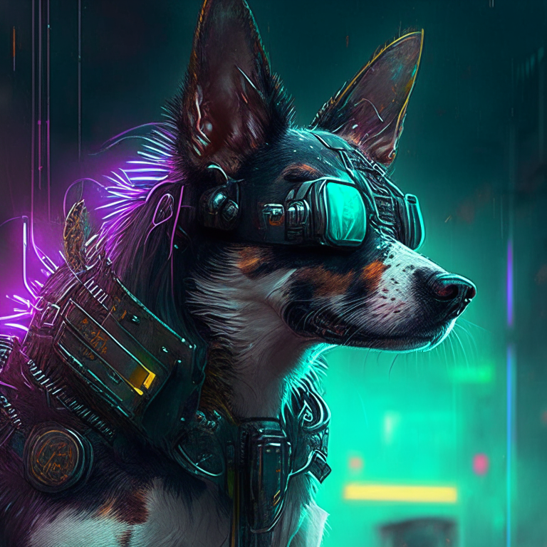 cyberpunk dog