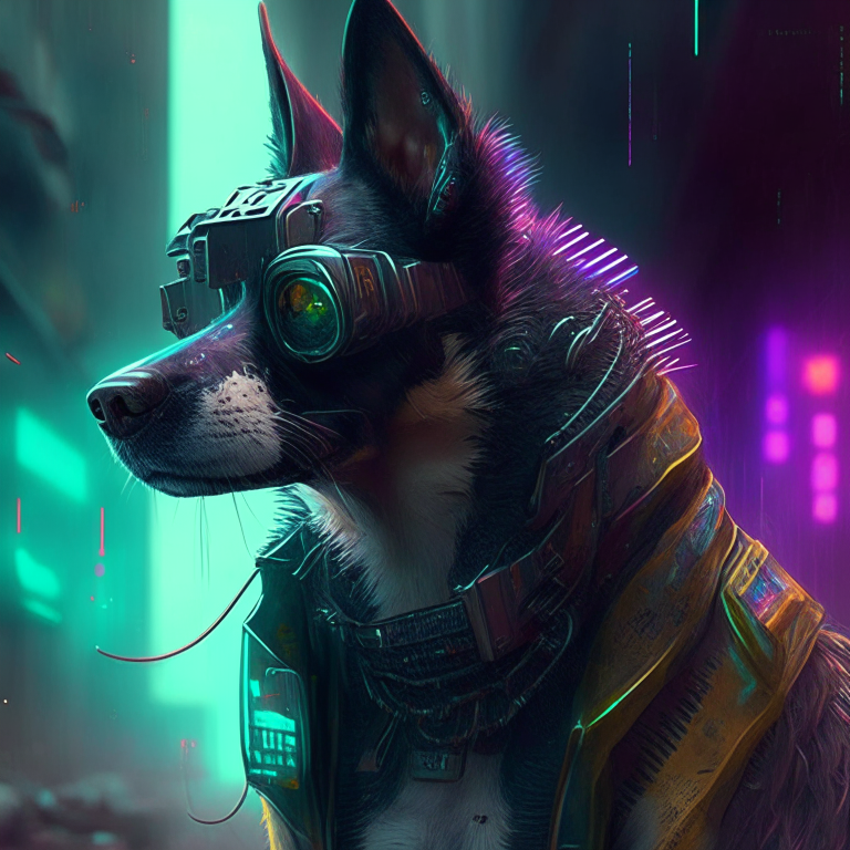 cyberpunk dog