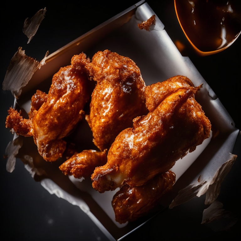 Crispy Air Fryer Chicken Wings, filling frame, razor-sharp focus, bright clear studio lighting, every part of the wings in perfect focus