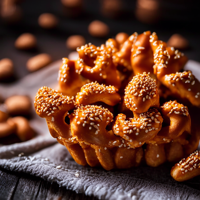 A plate of Homemade Baked Pretzel Bites, filling the frame, razor-sharp focus, bright clear studio lighting, every part of the pretzel bites in perfect focus