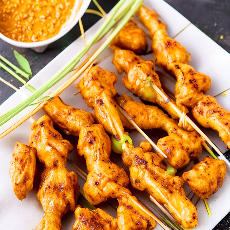 Air Fryer Chicken Satay Skewers...