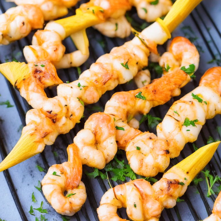 Cajun Shrimp Skewers with Lemon Garlic Aioli filling the frame