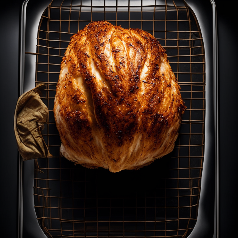 Crispy Air Fryer Turkey Breast filling the frame bright, clear studio lighting