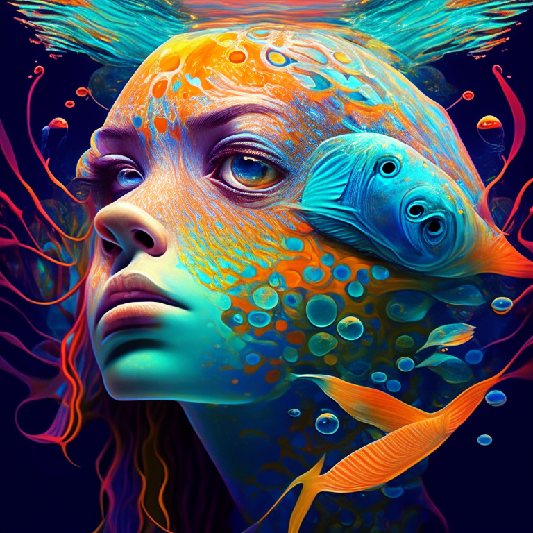 girl-Fish. psychedelic surrealism