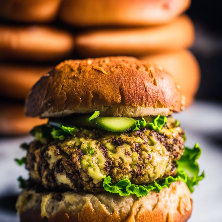 A close-up of air fryer turkey burgers and roasted brussels sprouts filling the frame, razor-sharp focus on every bump and curve,  bright, directional studio lighting from the left