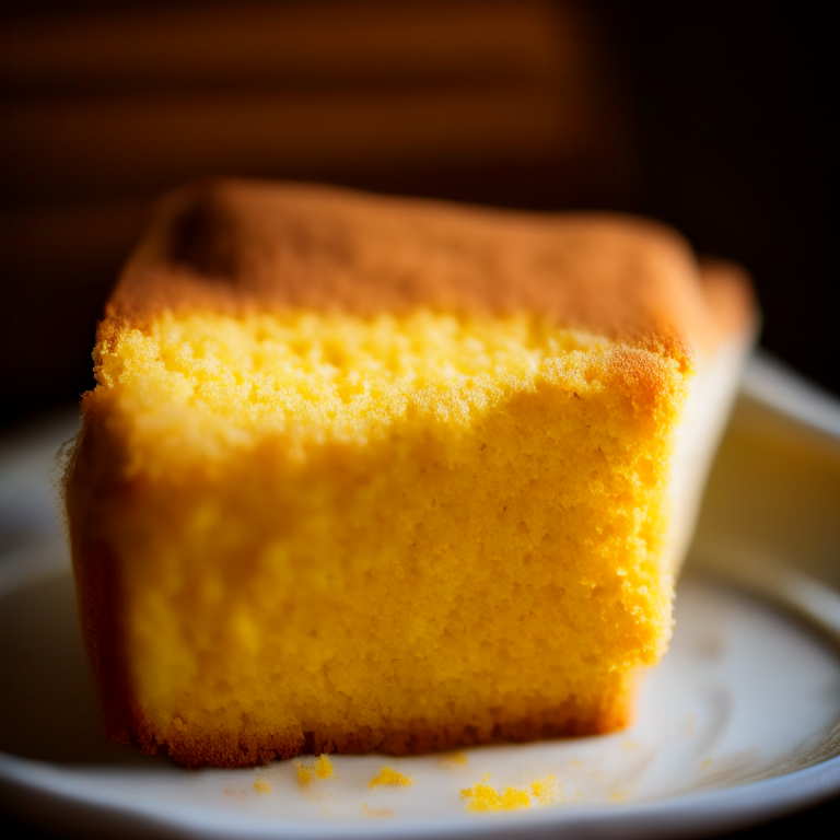 Oven-baked cornbread filling most of the frame, razor-sharp focus on every nook and cranny, natural light from an open window