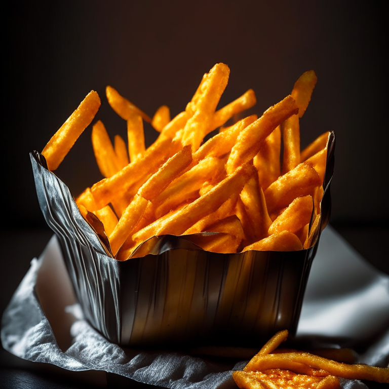 Crispy Air Fryer Steak Fries filling most of the frame, razor-sharp focus on every nook and cranny, softbox lighting from the left side at a low angle