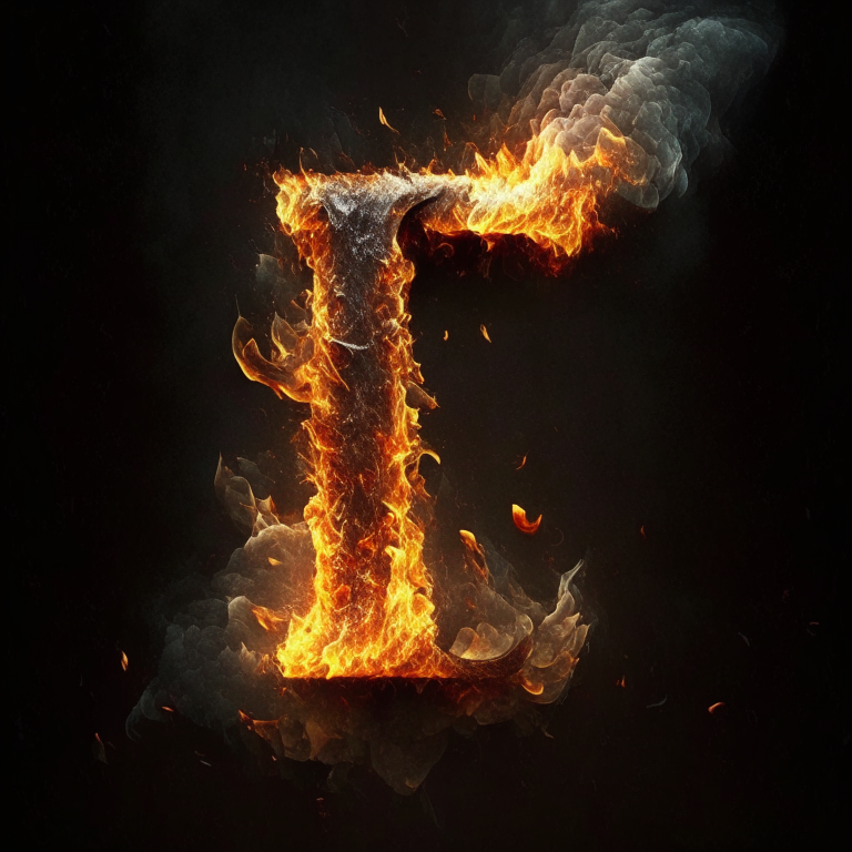 The letter I written in fire
