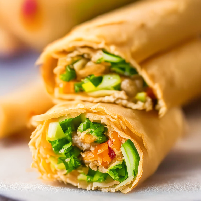 Crispy Air Fryer Veggie Spring Rolls filling most of the frame,  bright, clear studio lighting, razor sharp focus so every roll is in focus