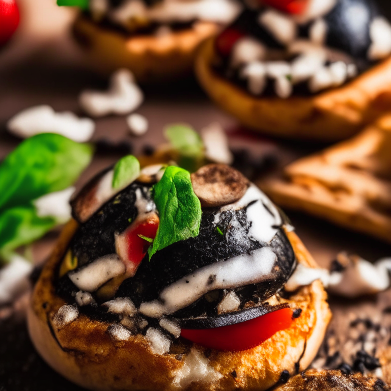 Baked Caprese Portobello Mushrooms filling most of the frame,  bright, clear studio lighting, razor sharp focus so every part of the mushrooms and toppings are in focus