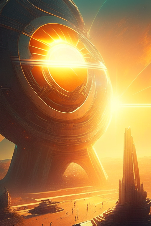 a sci-fi civilisation harnessing the power of the sun