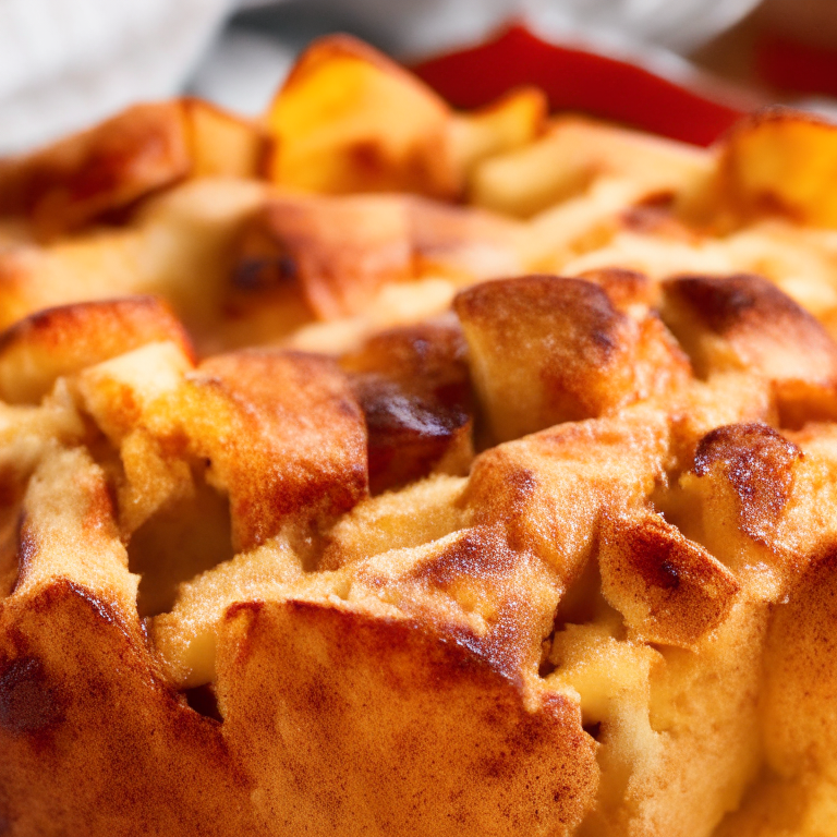 Oven-Baked Apple Cinnamon French Toast Casserole with bright, clear studio lighting and razor-sharp focus, filling the frame with a close-up of the apples